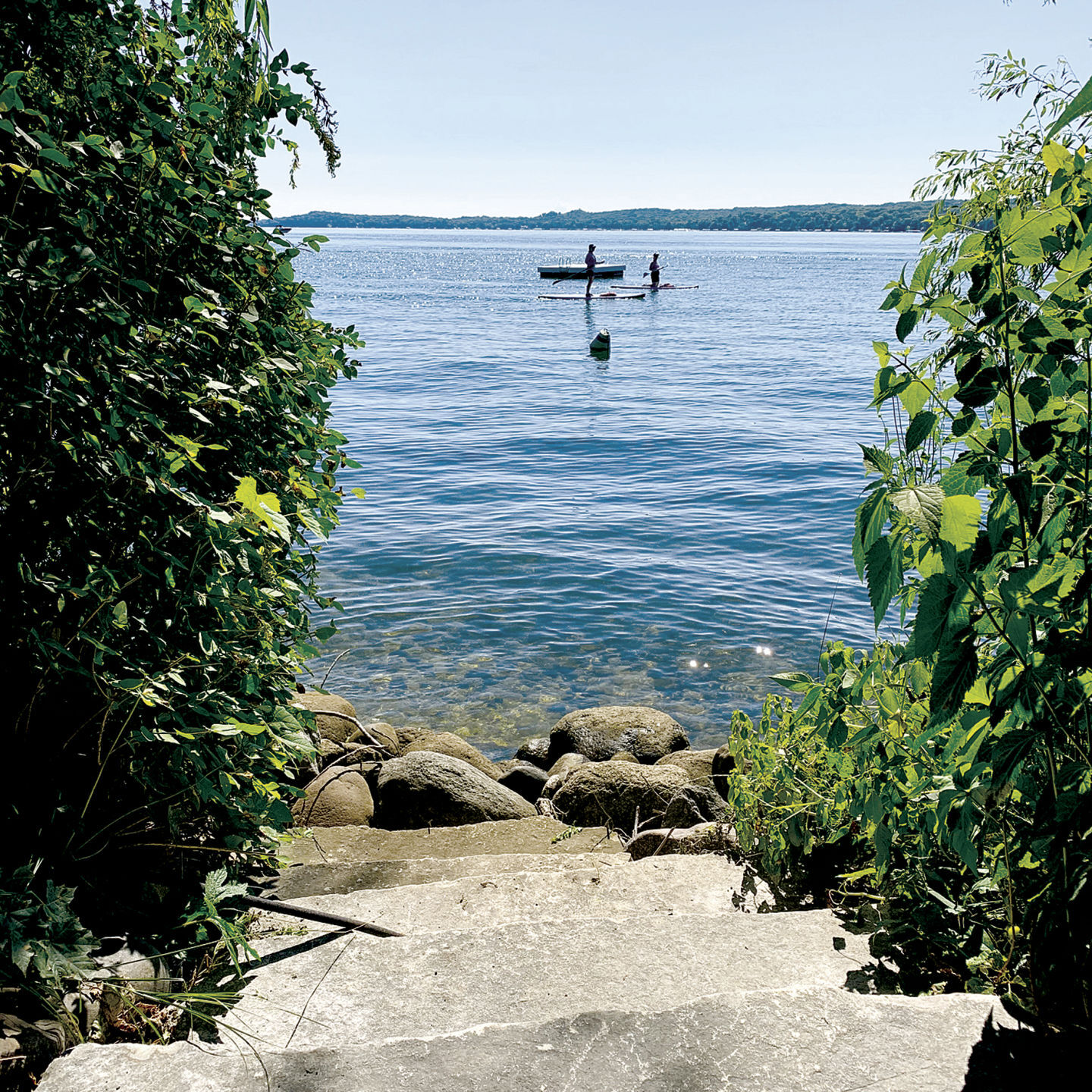 To the water